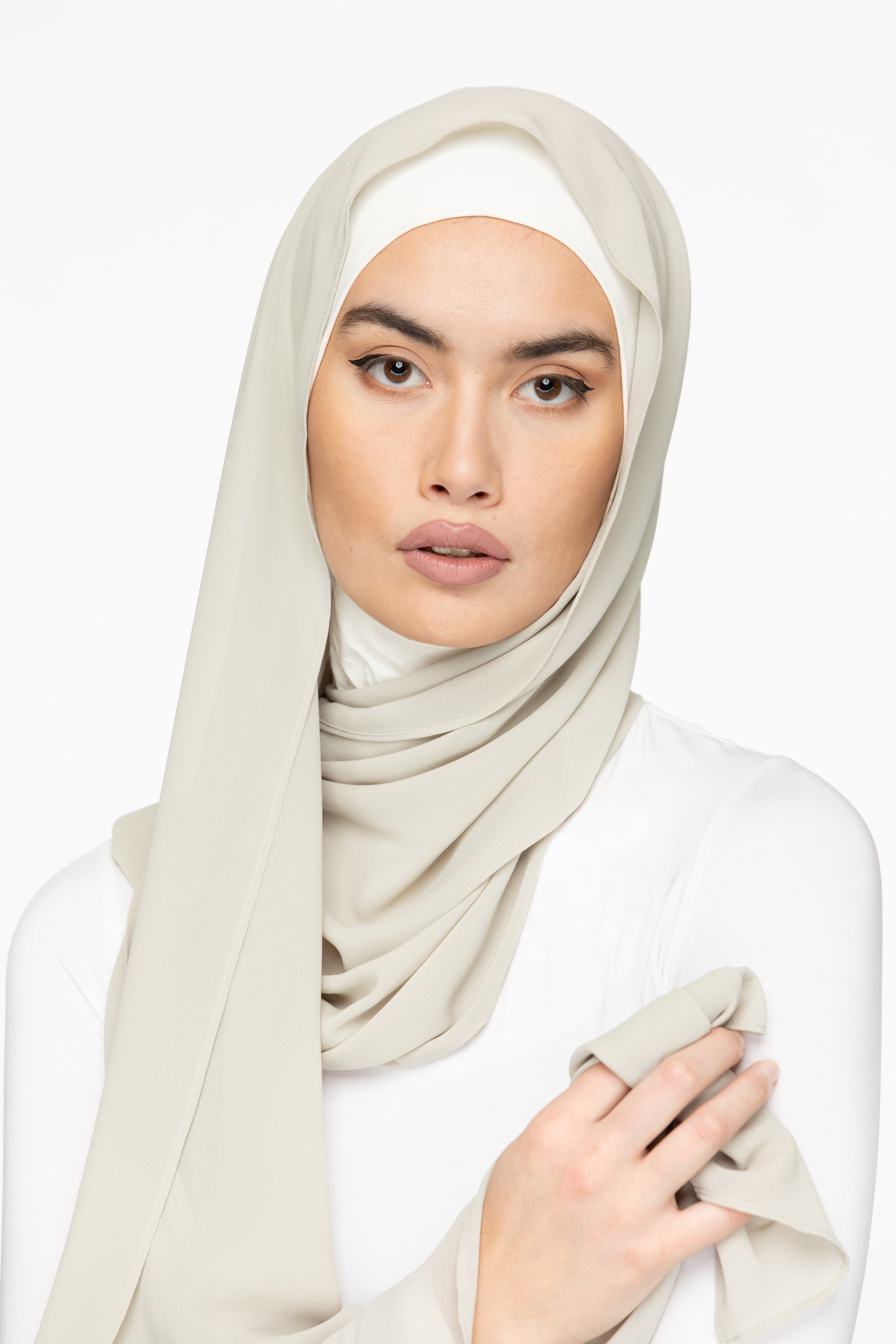 Silver Cloud Chiffon Hijab