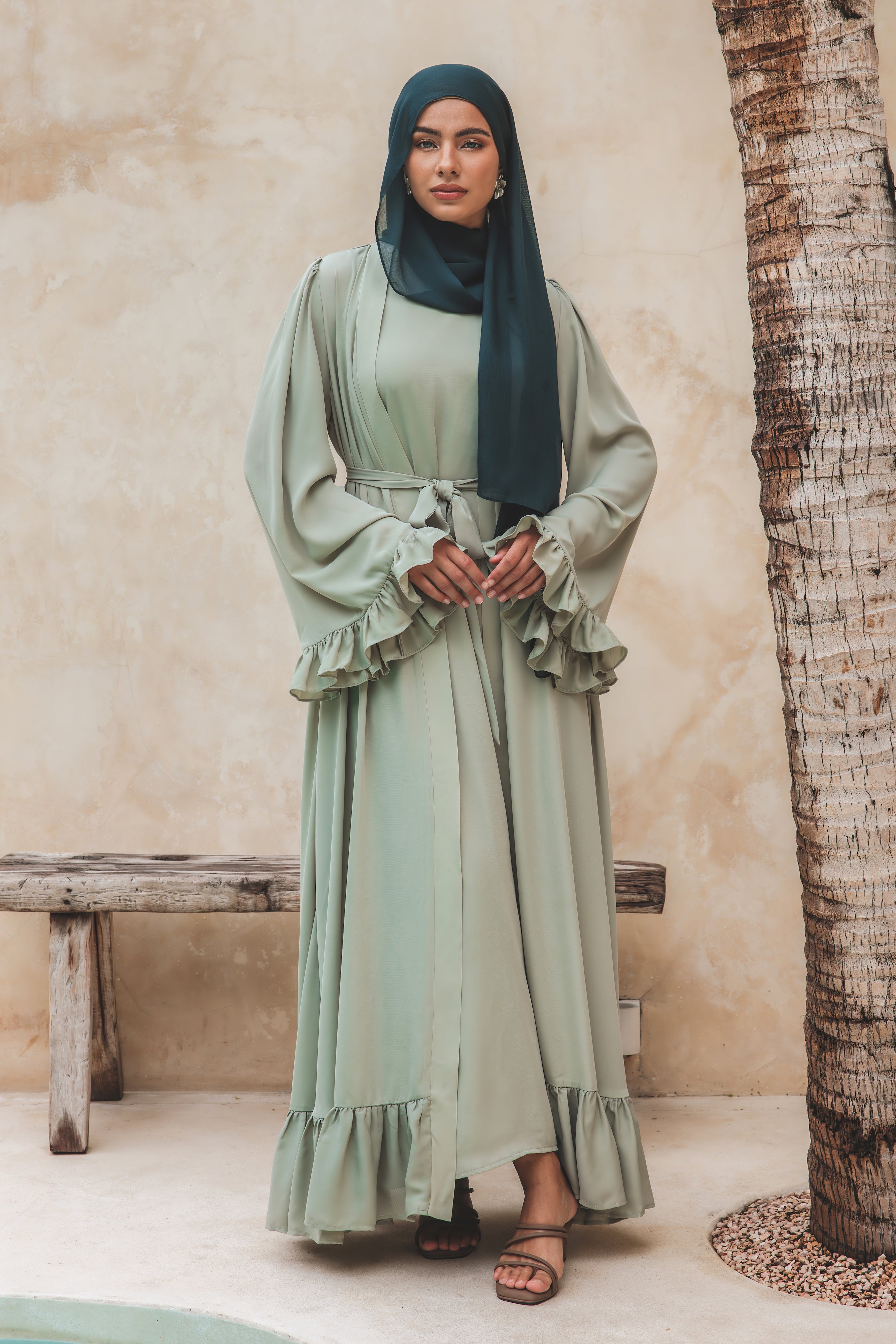 Ayah Abaya Set - Sage green