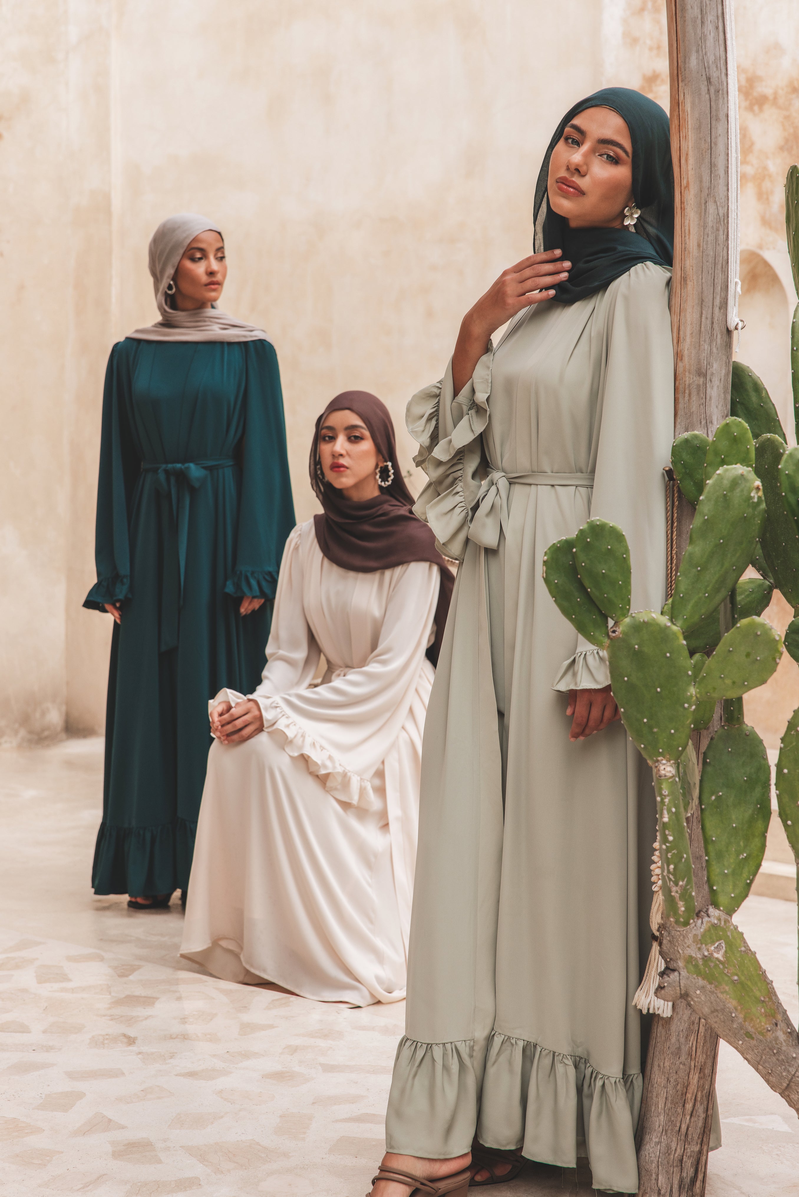 Ayah Abaya Set - Sage green