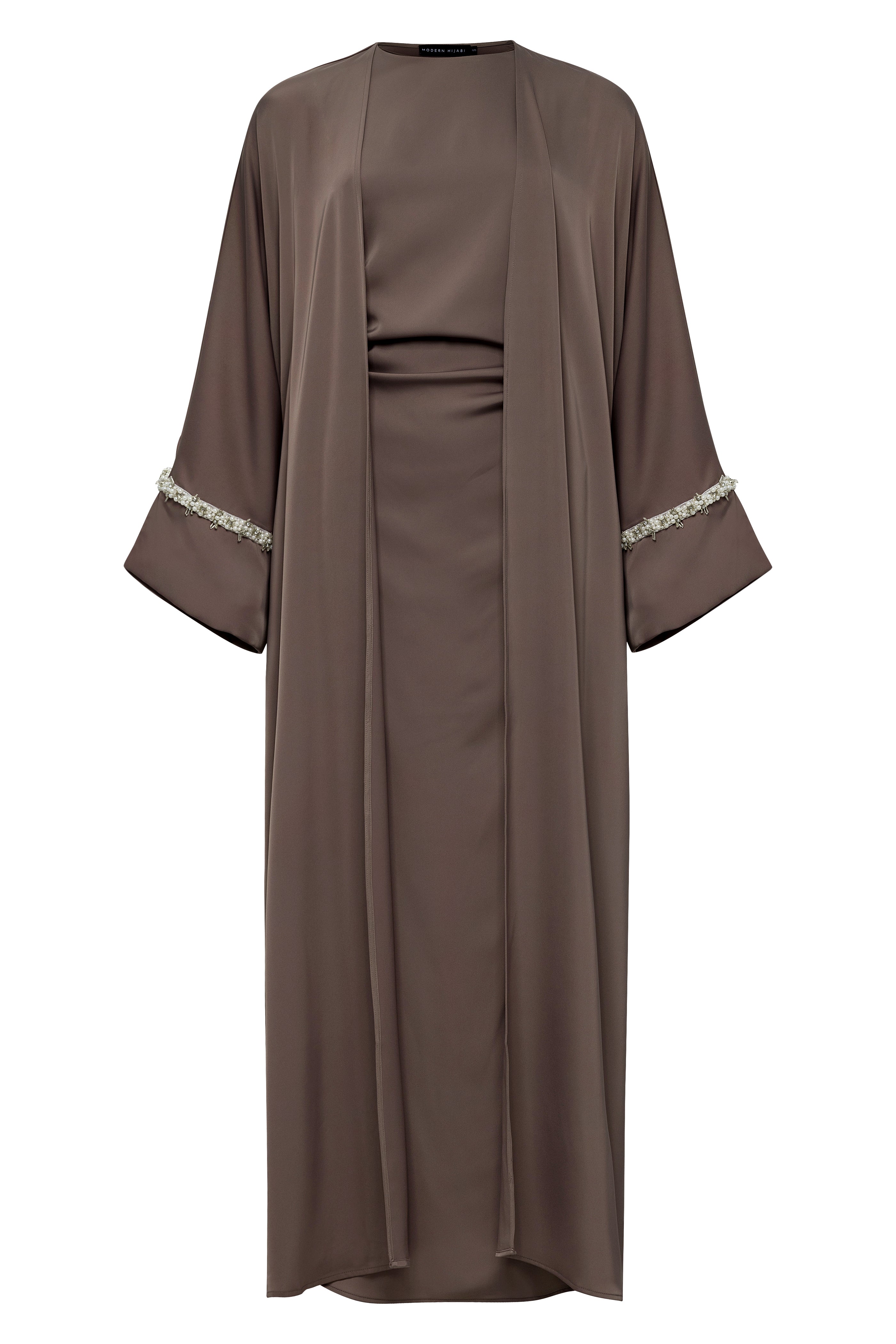 Isabella Pearl Abaya Set - Mauve