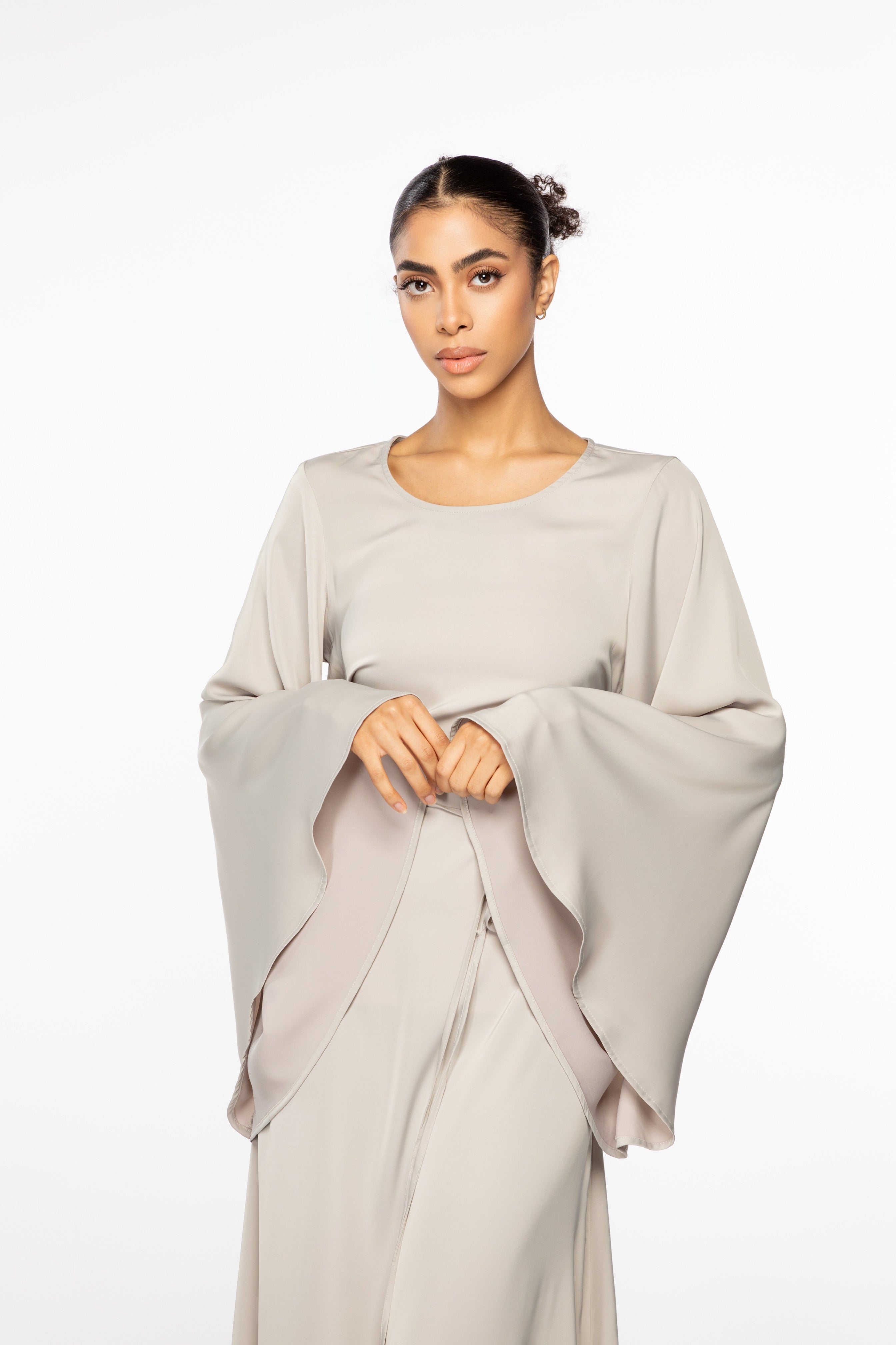 Elhora Wide-sleeve Maxi - Bone