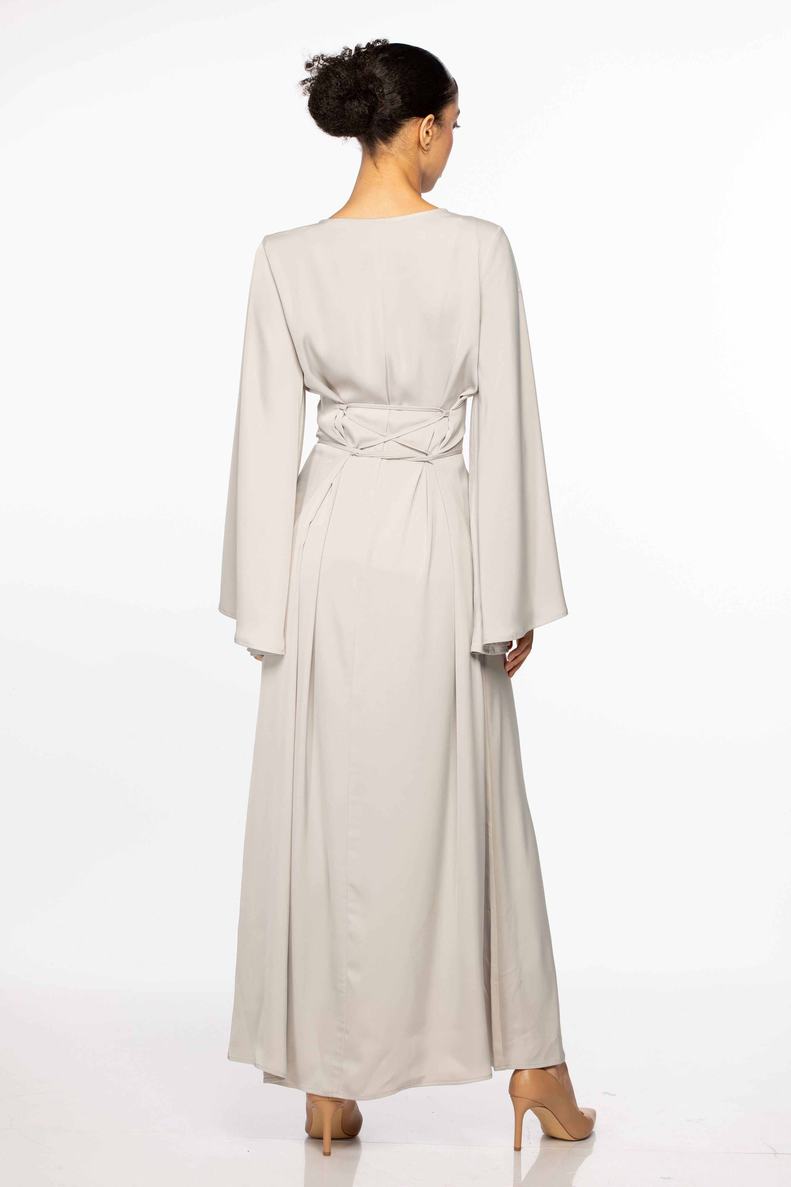 Elhora Wide-sleeve Maxi - Bone