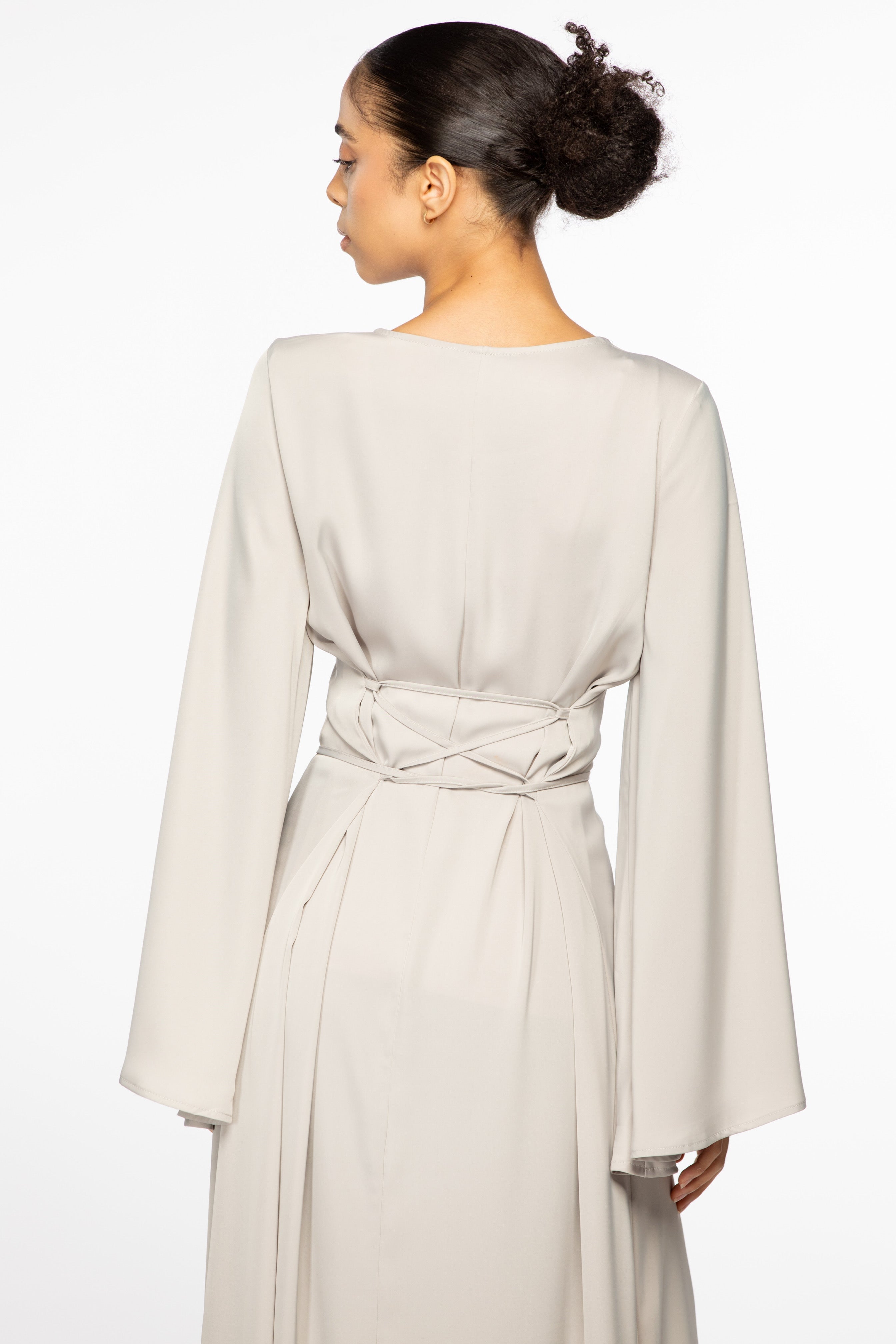 Elhora Wide-sleeve Maxi - Bone