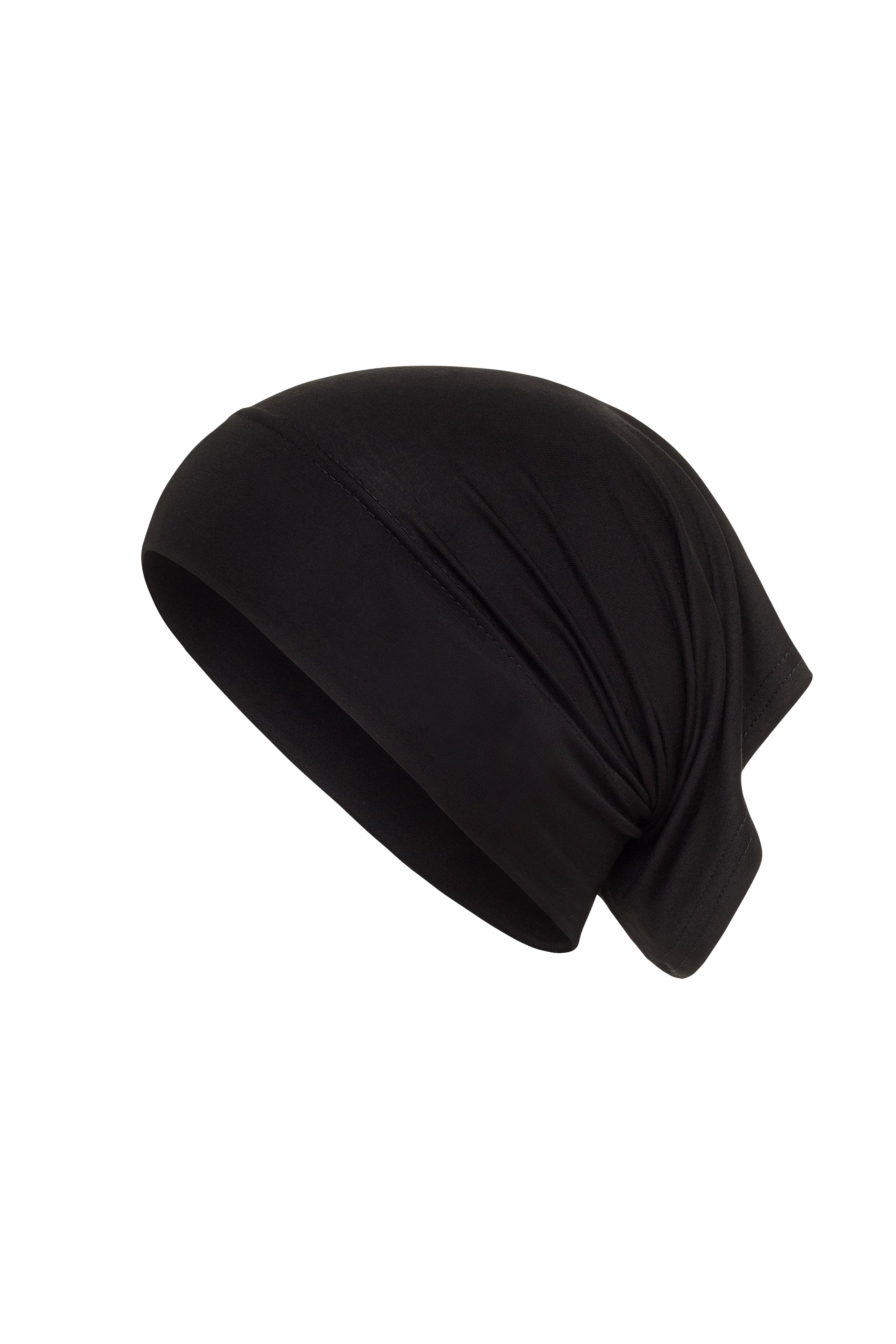 Bamboo Jersey Tube Cap (Long) - Black