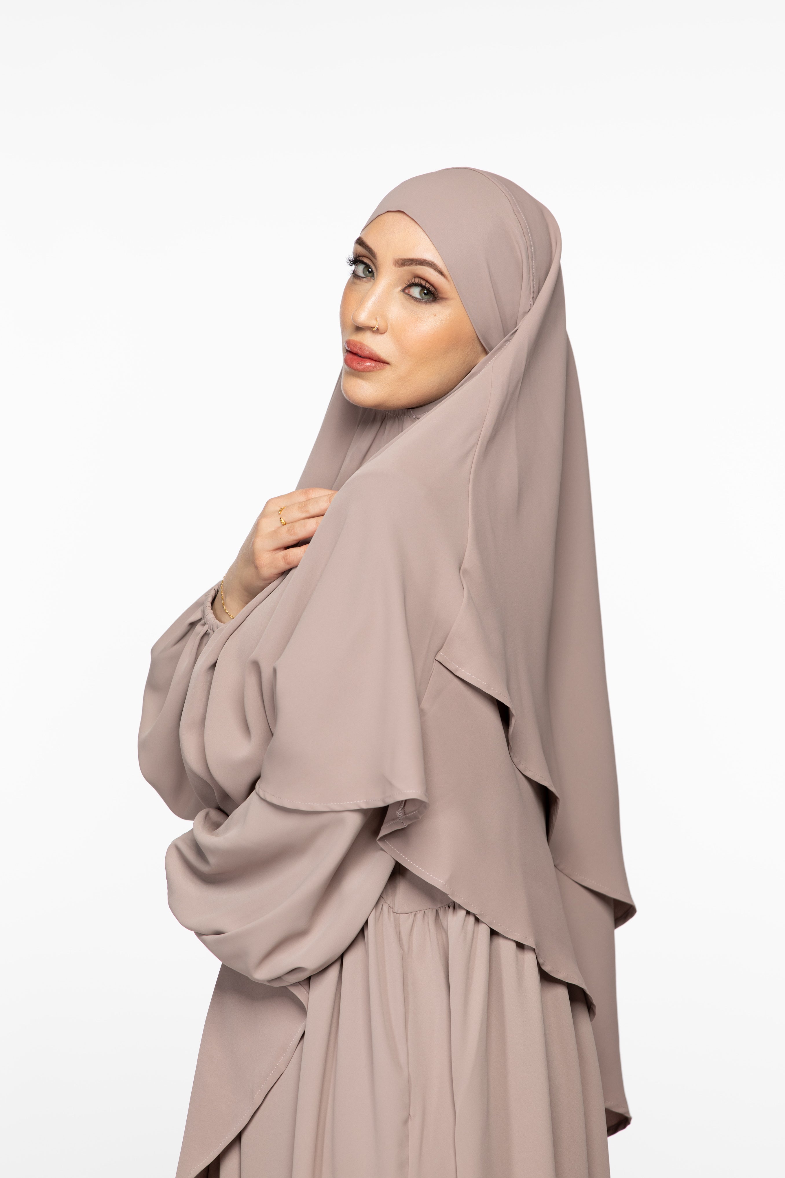 Abaya and khimar set - Dusty Pink