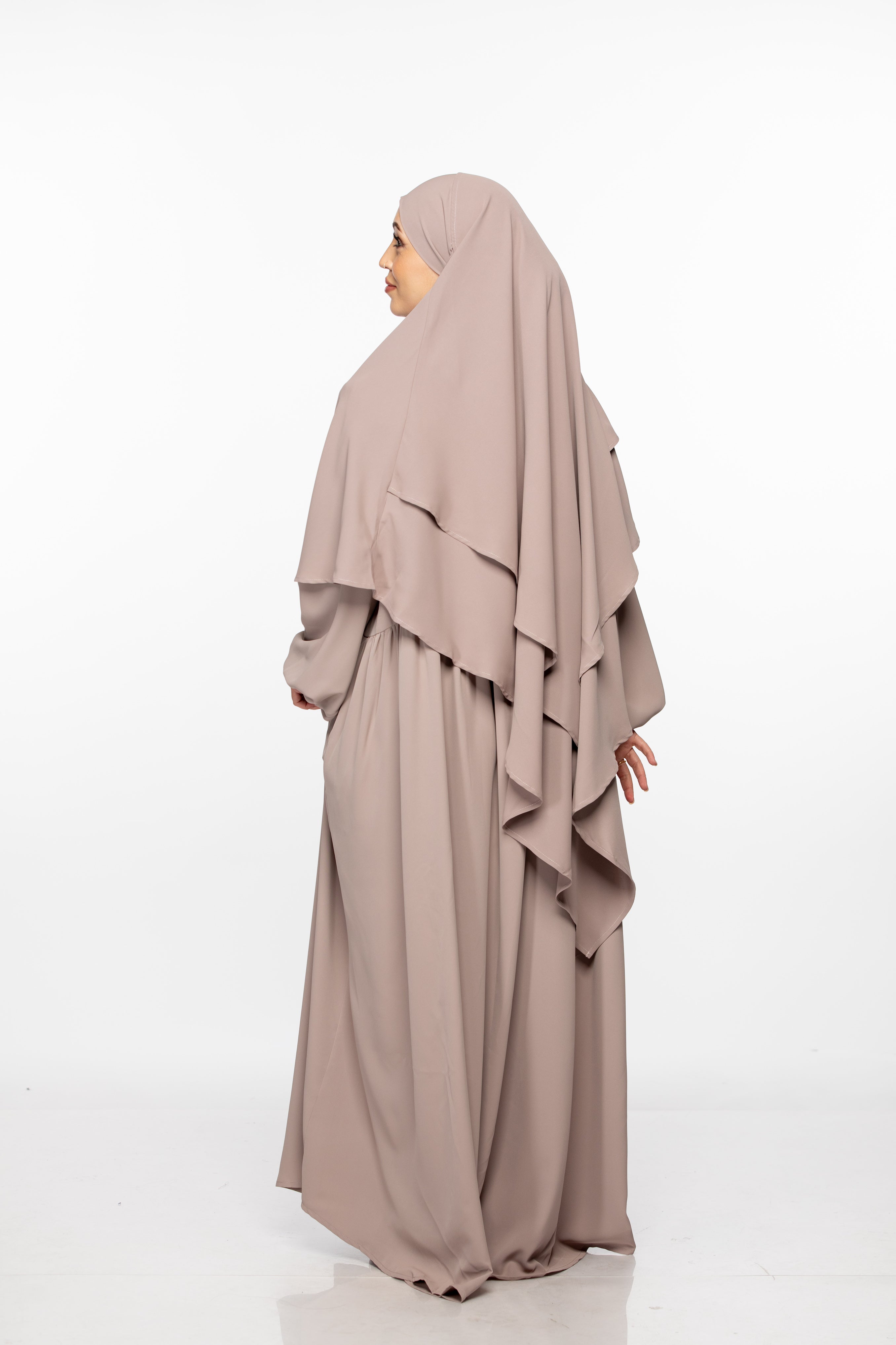 Abaya and khimar set - Dusty Pink