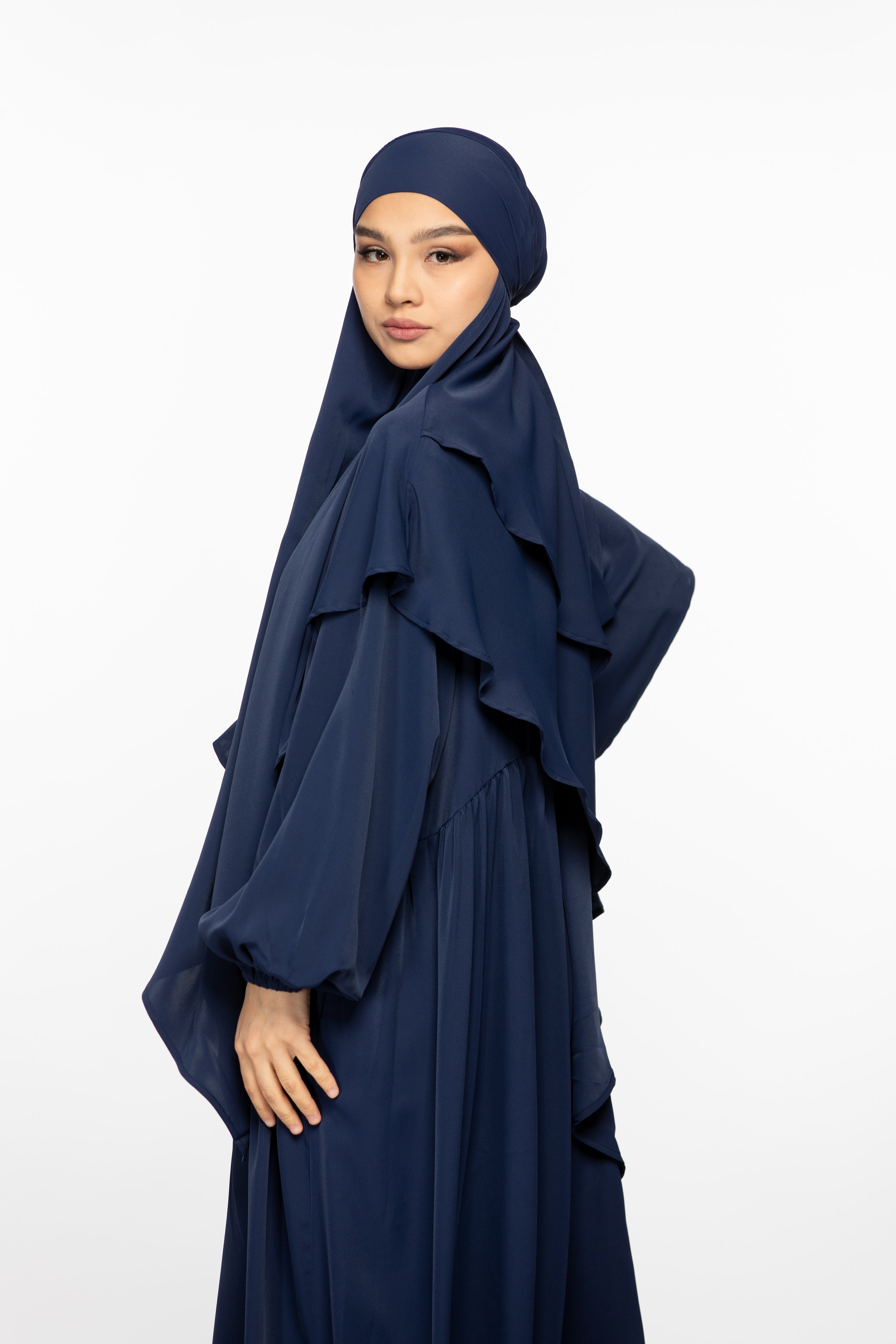 Abaya and khimar set - Navy Blue