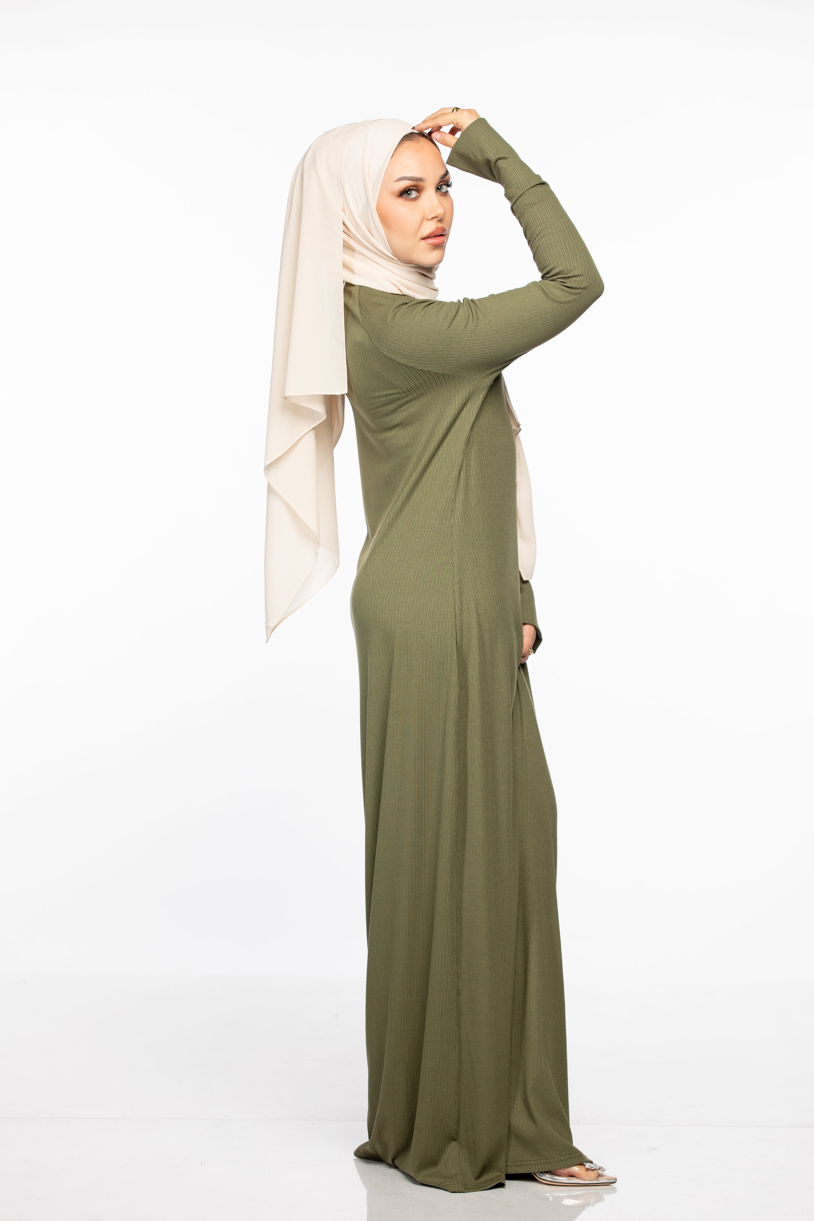 Elina Premium Ribbed Maxi - Avocado