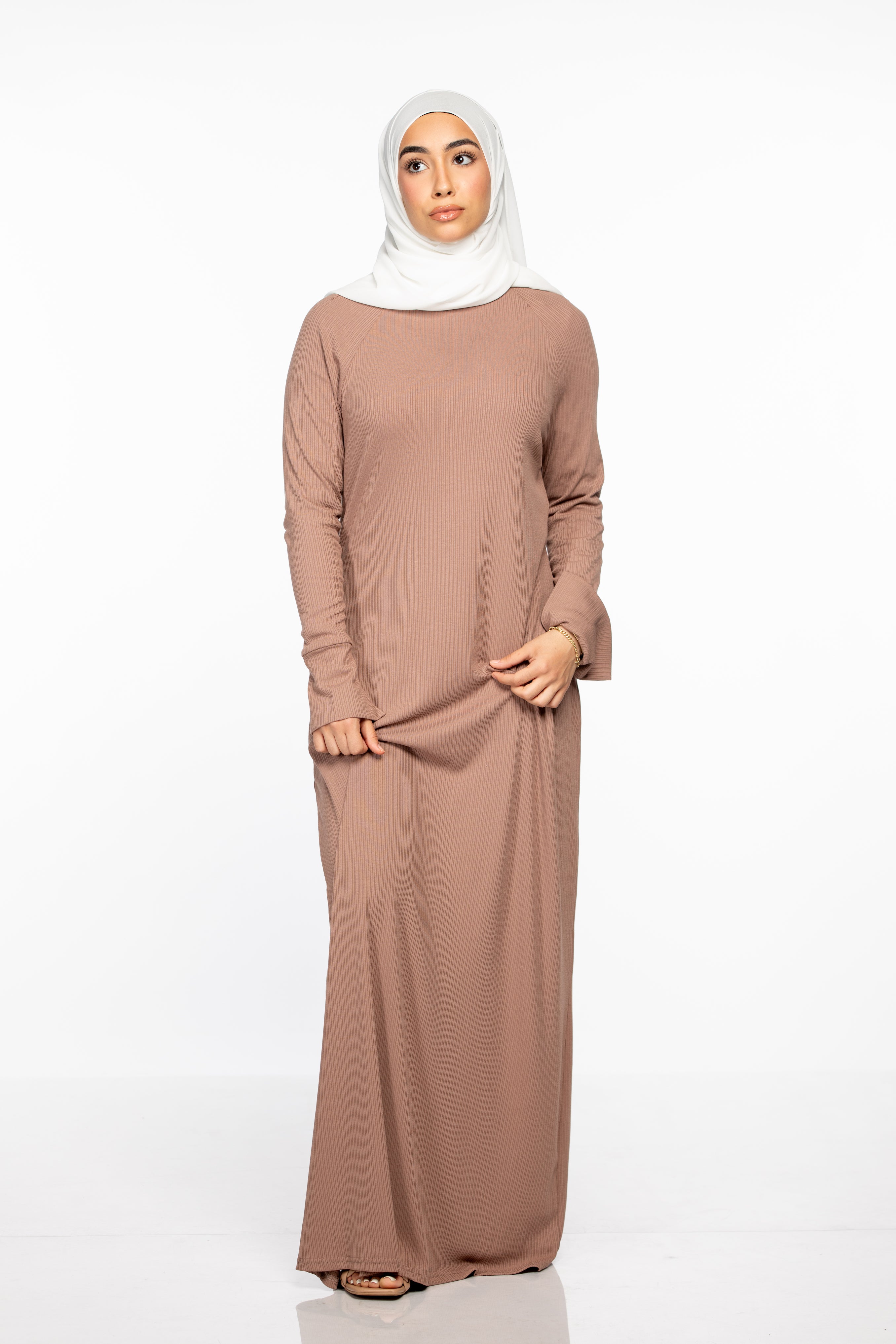 Long sleeve fashion maxi dress hijab