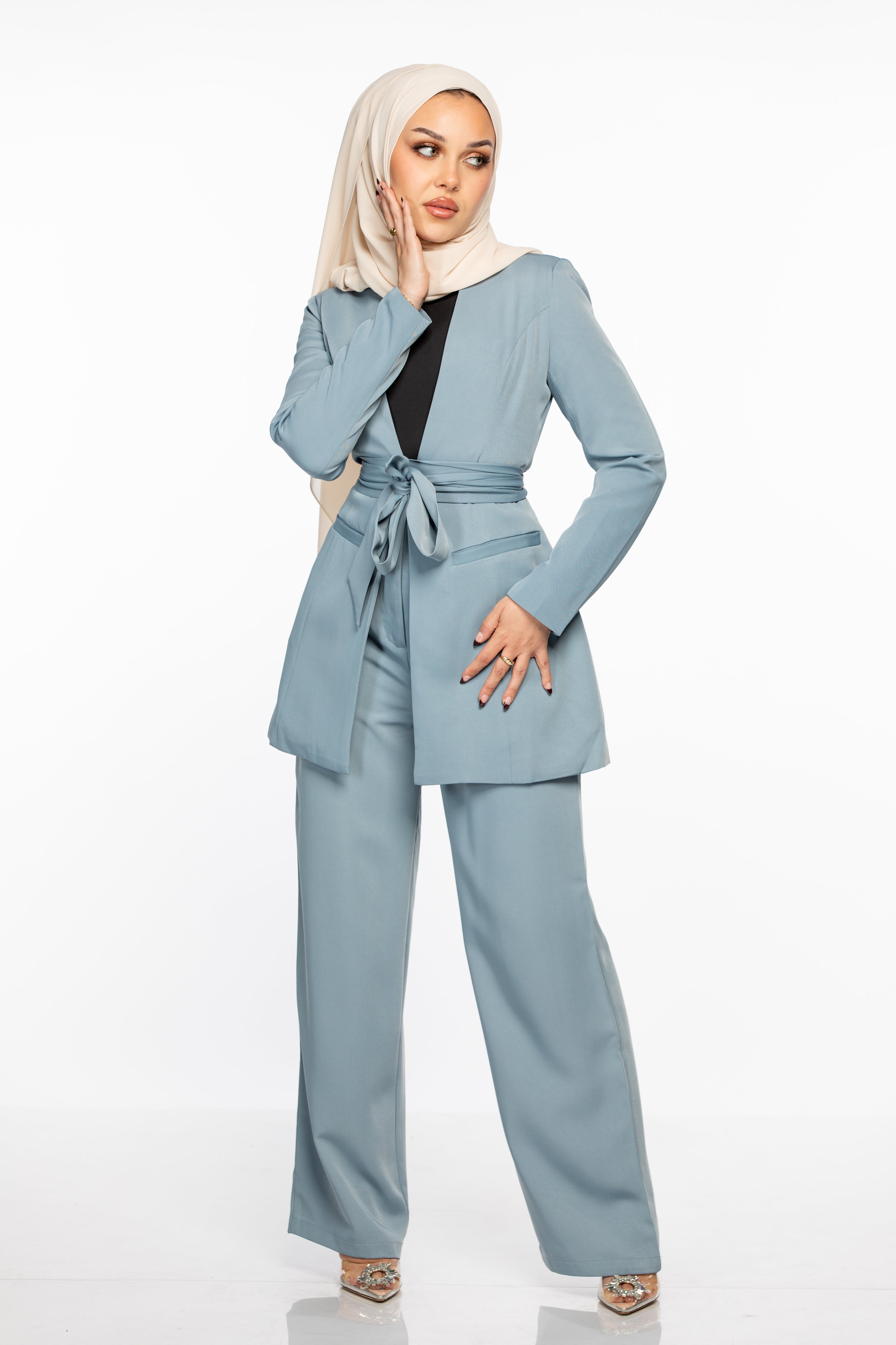 Omaya Blazer - Dusty Blue