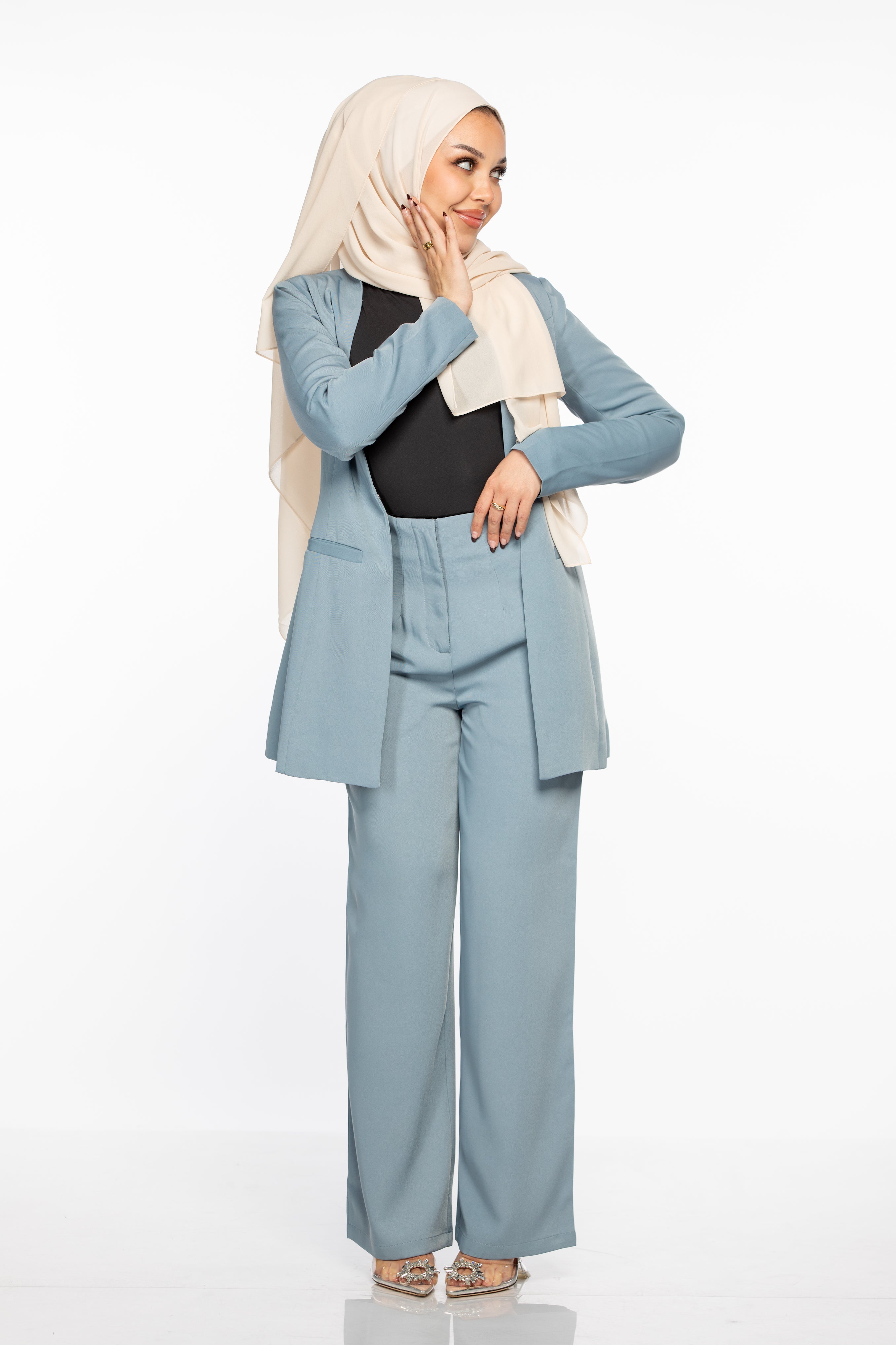 Omaya Blazer - Dusty Blue