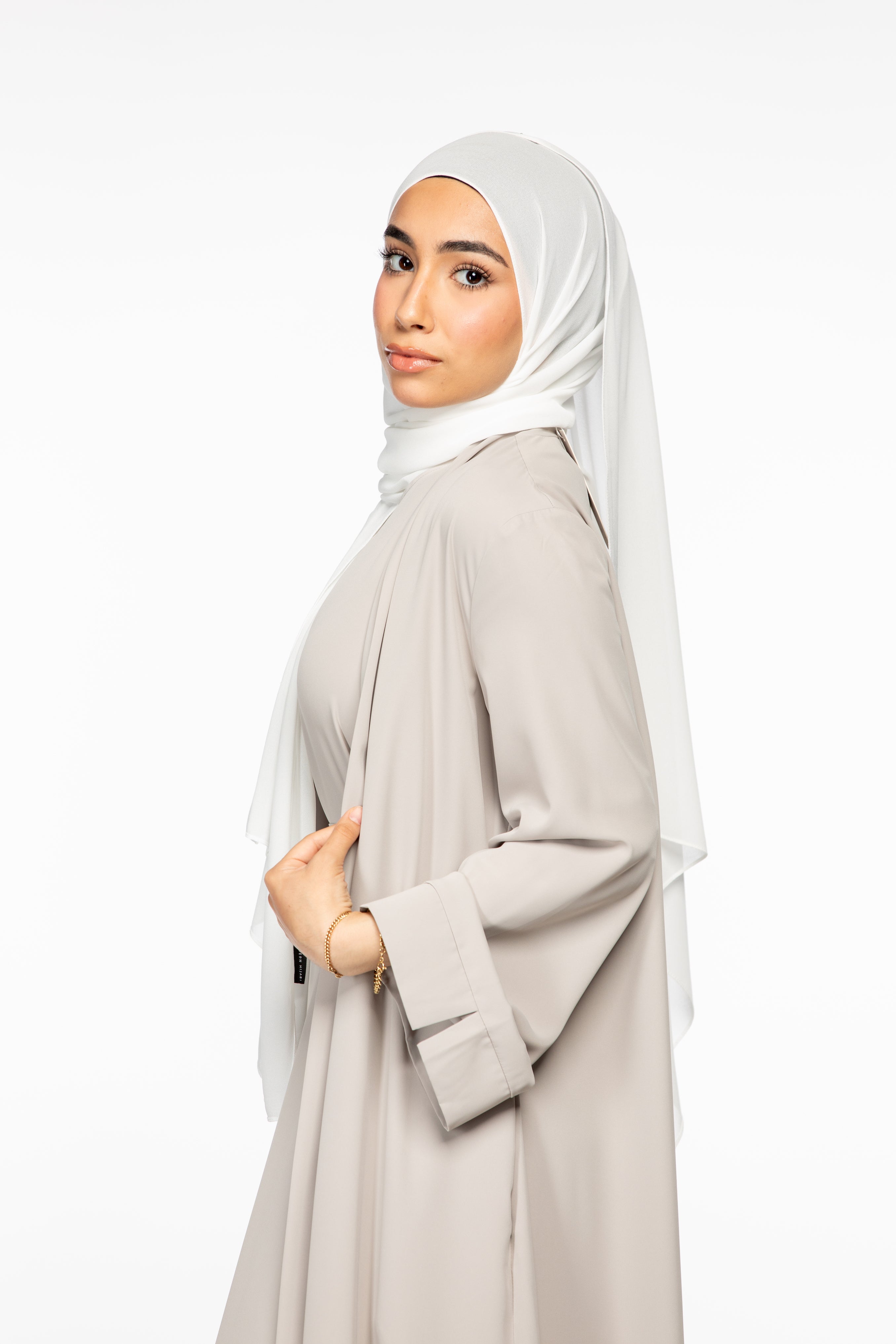 Marwa 3 piece Abaya Set - Grey