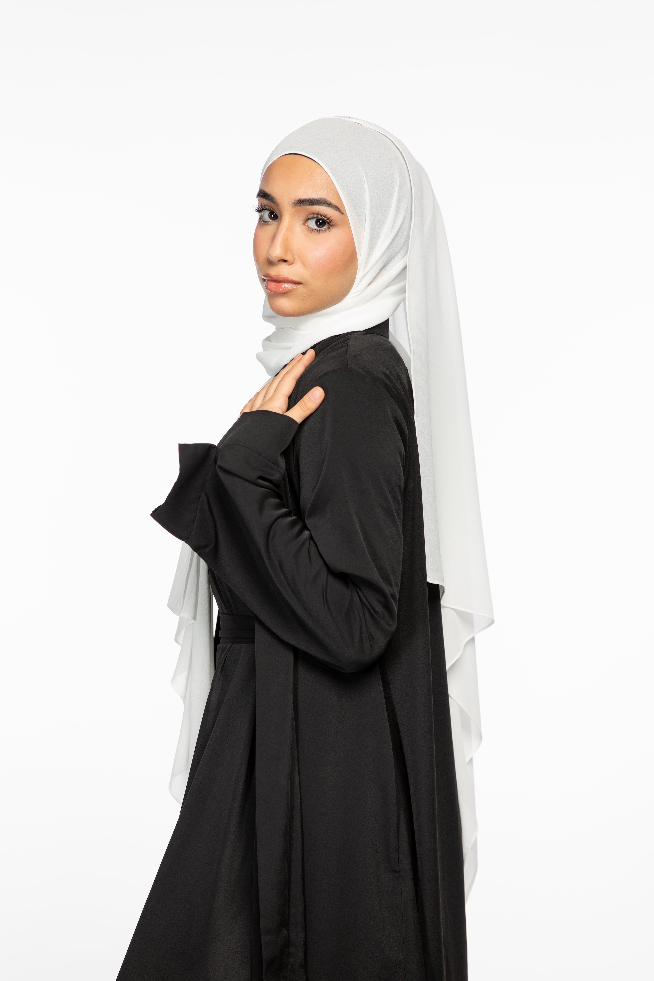 Marwa 3 piece Abaya Set - Black