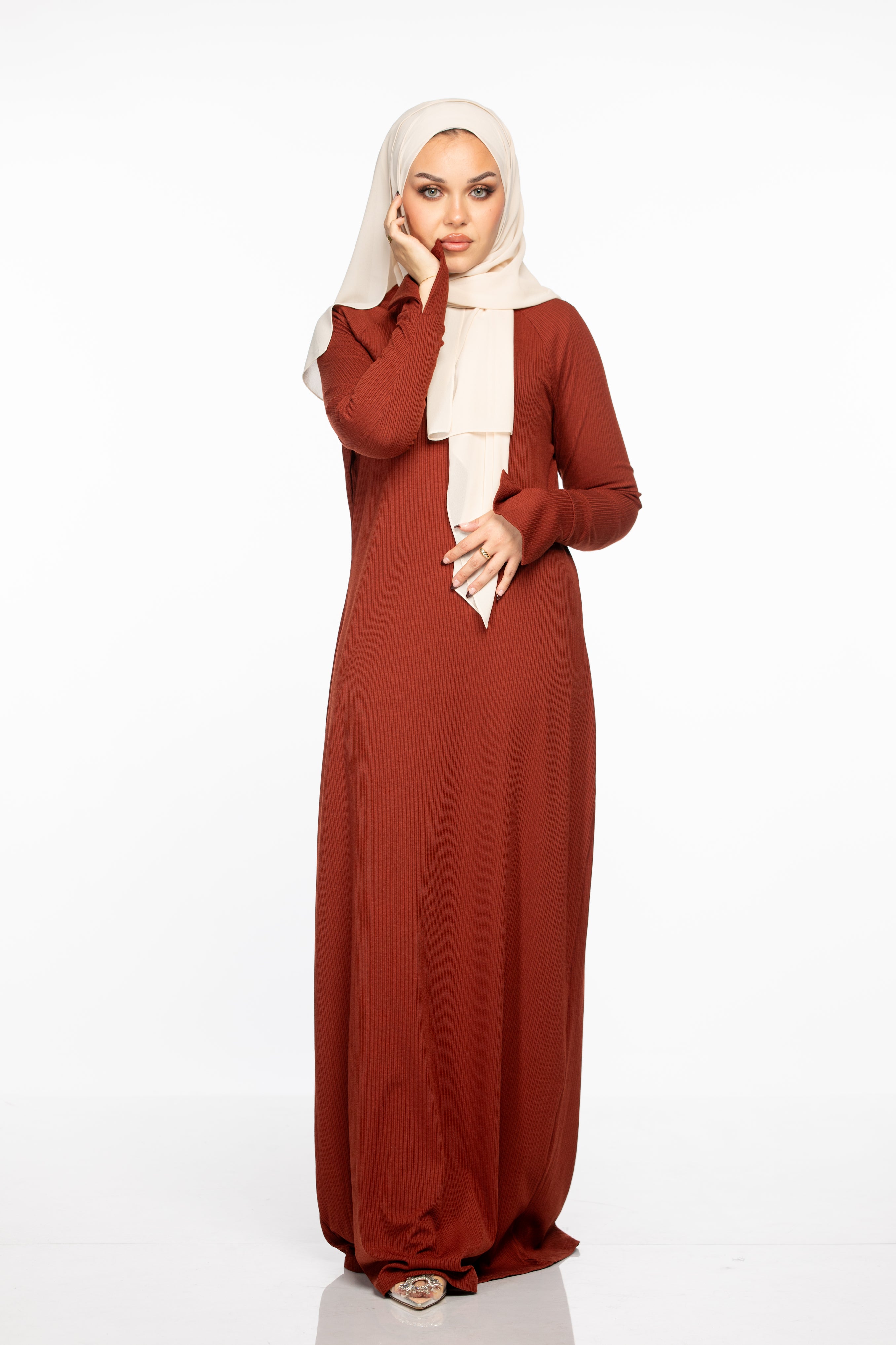 Elina Premium Ribbed Maxi - Amber