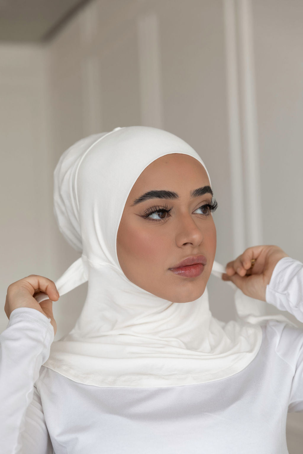 Nour Full Coverage Hijab - White