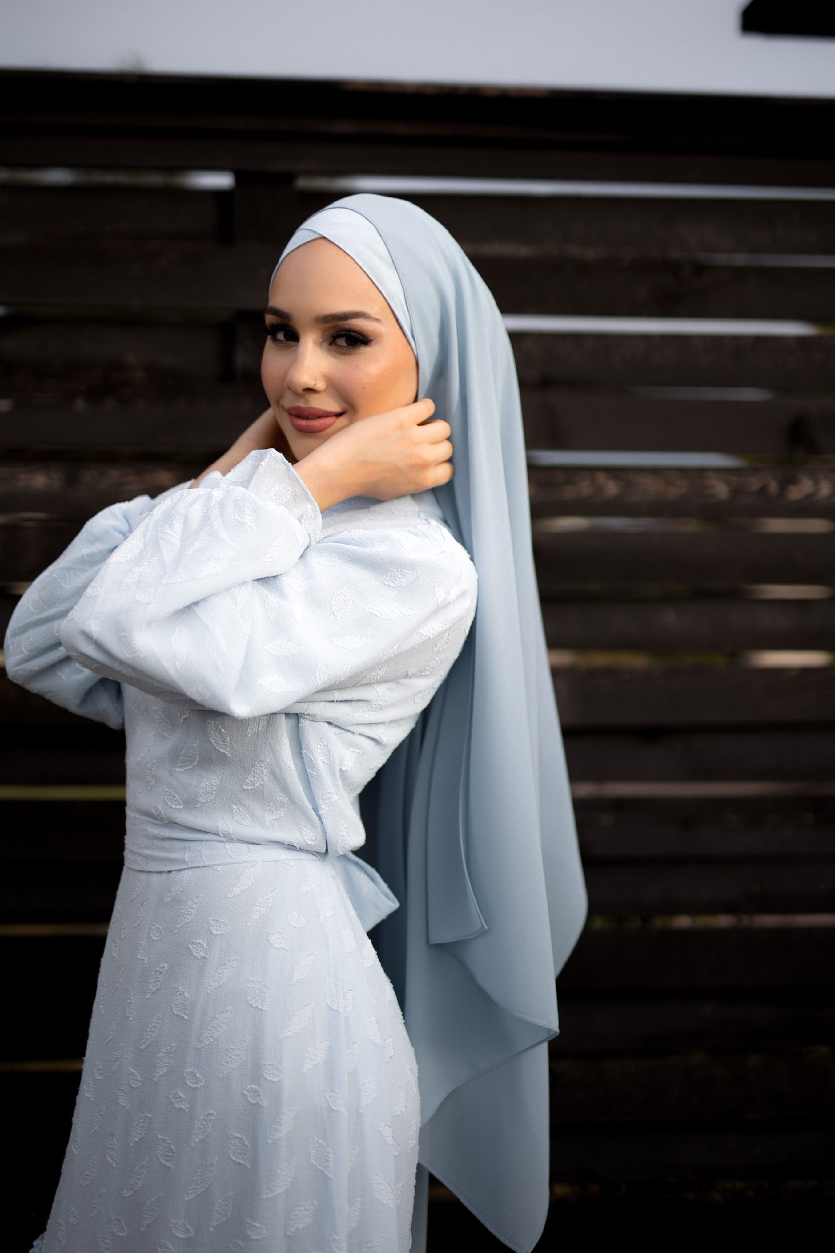 Elite Essential Chiffon Hijab - Dusty Blue