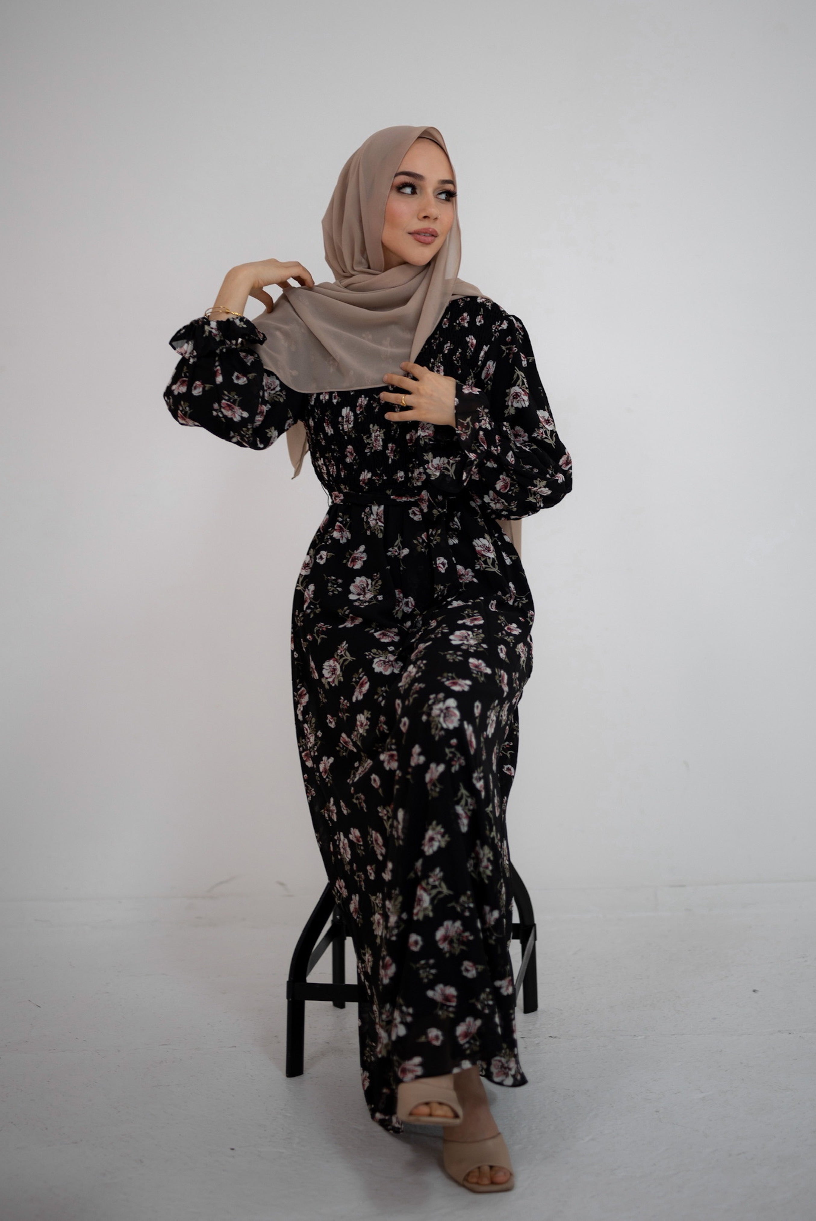 Hazal Floral Maxi - Autumn Night