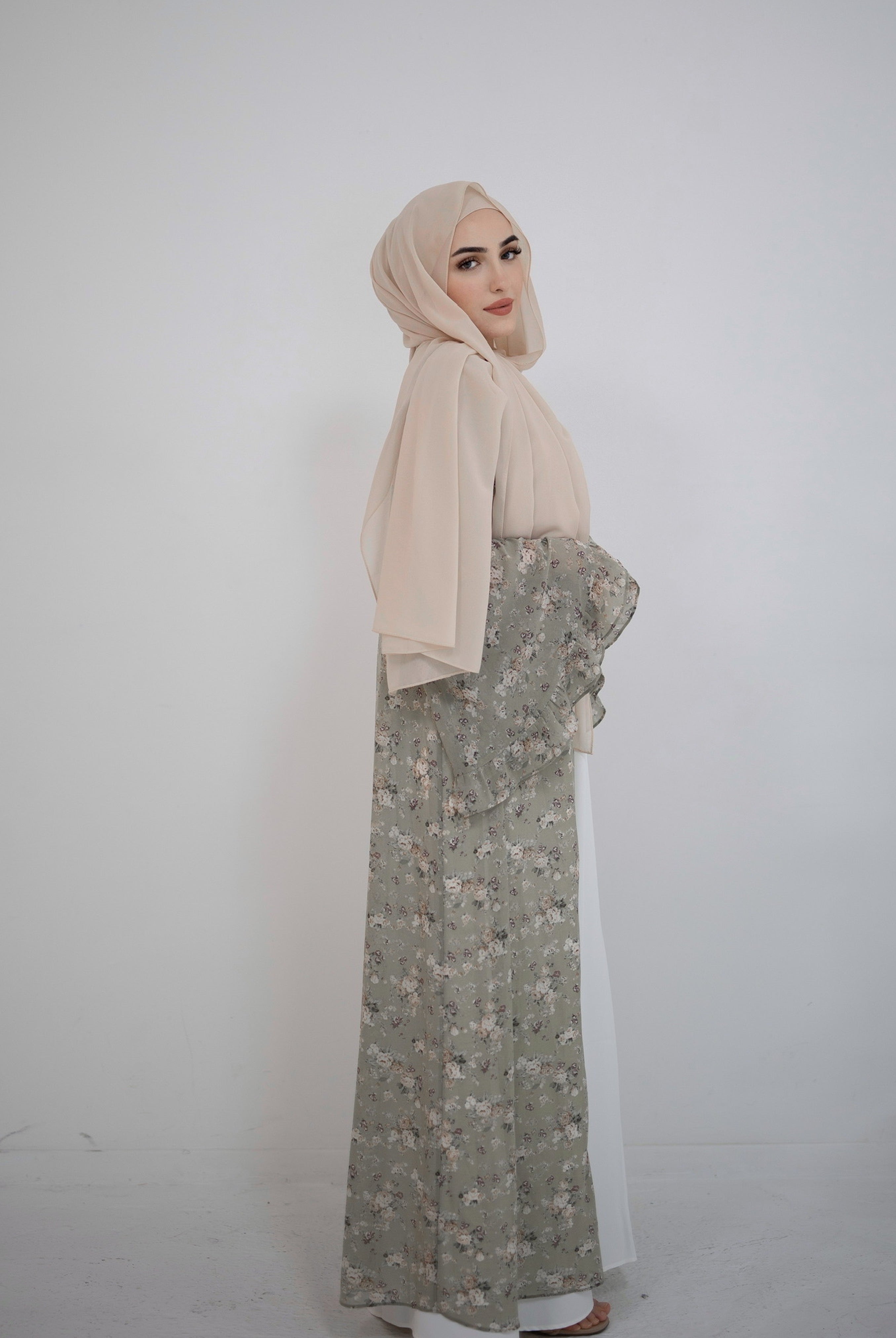 Jasmine Floral Kimono - Sage Green