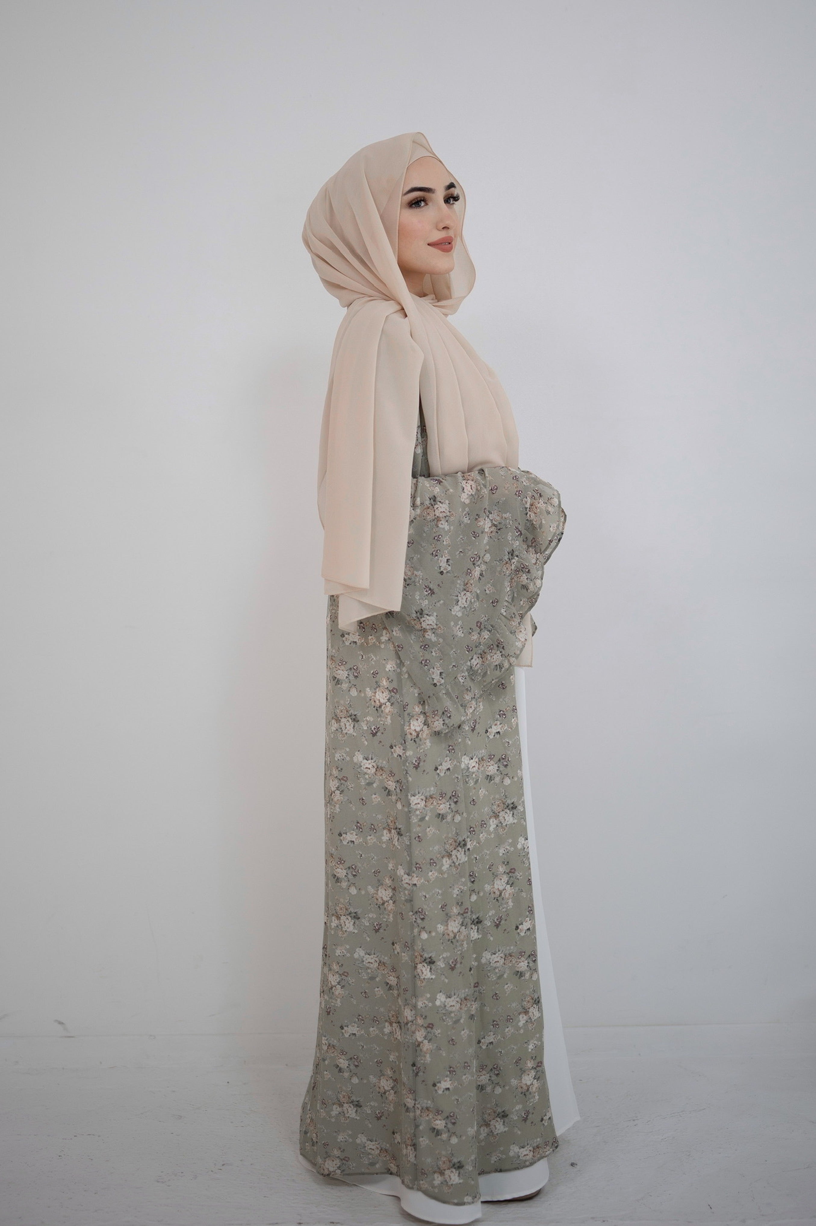 Jasmine Floral Kimono - Sage Green