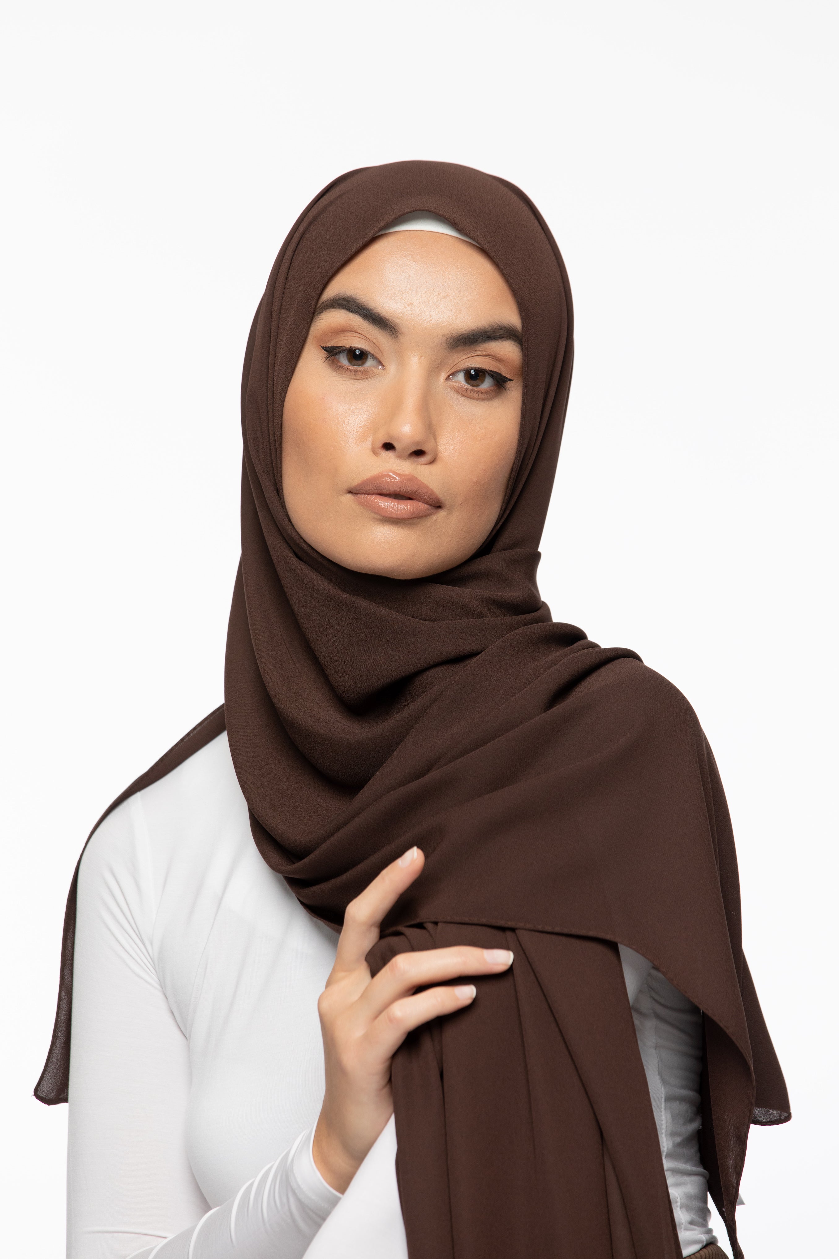 Crêpe Hijab - Coffee