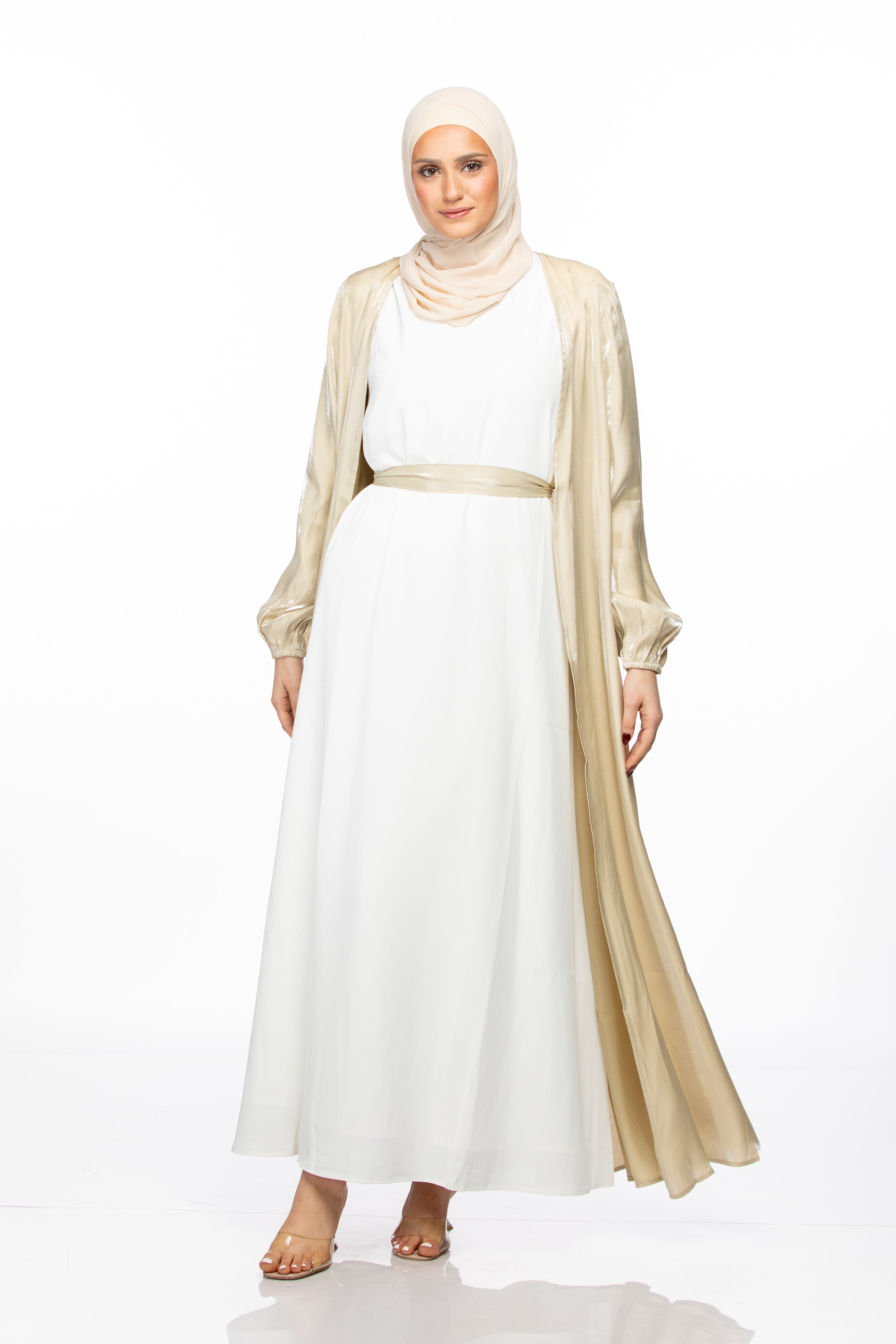 Haya Open Abaya - Hazelnut