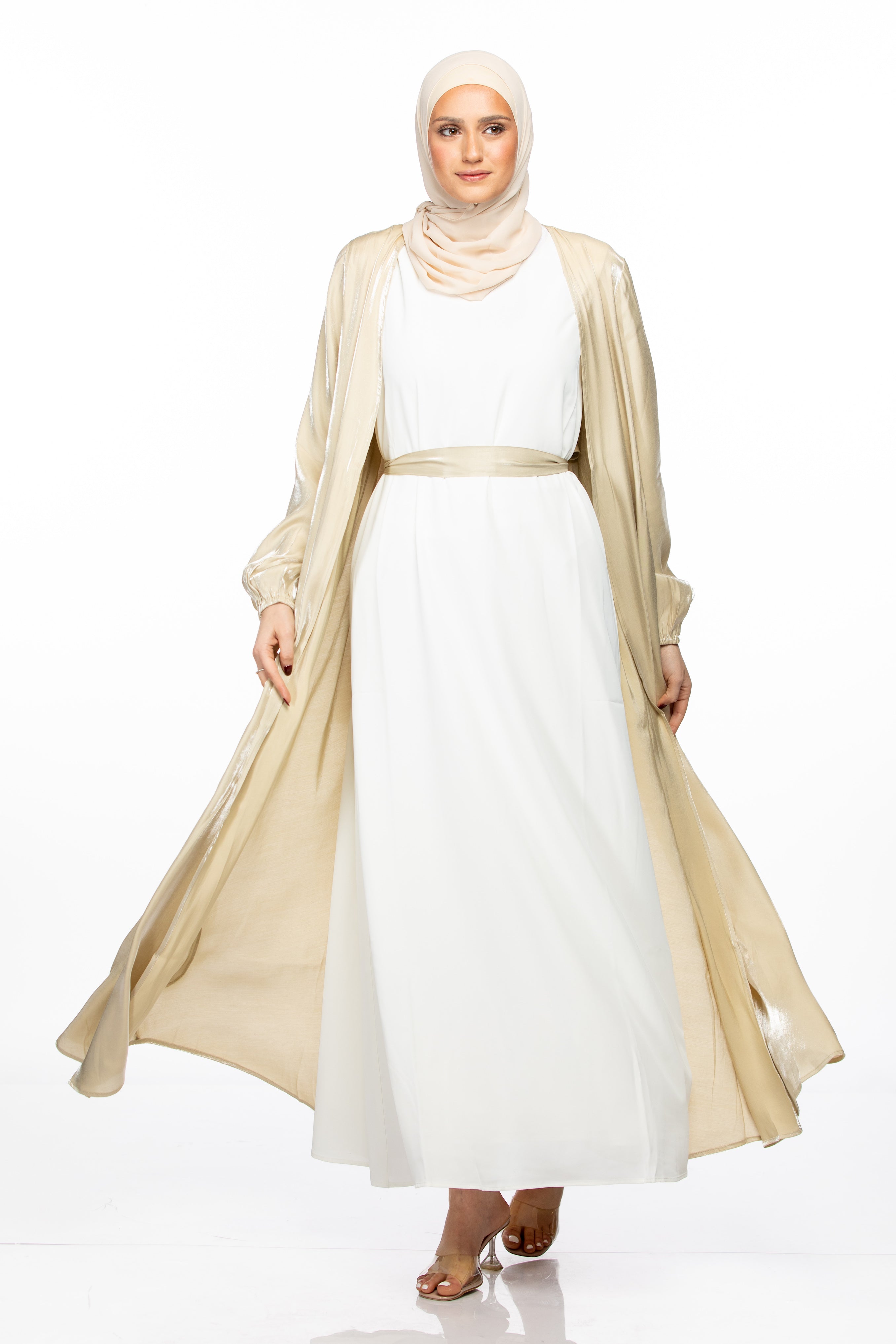 Haya Open Abaya - Hazelnut