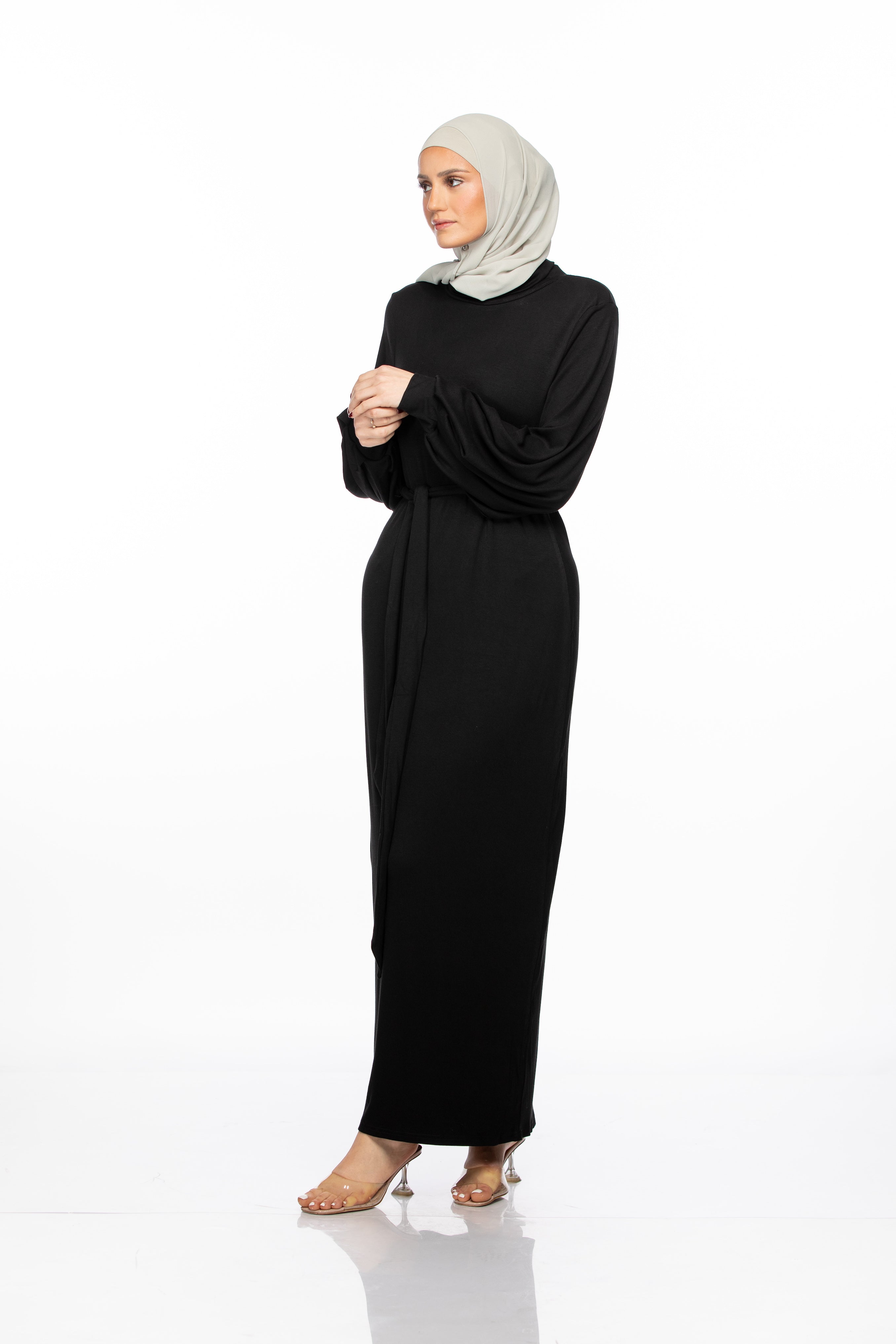 Anisa Ribbed Maxi - Black