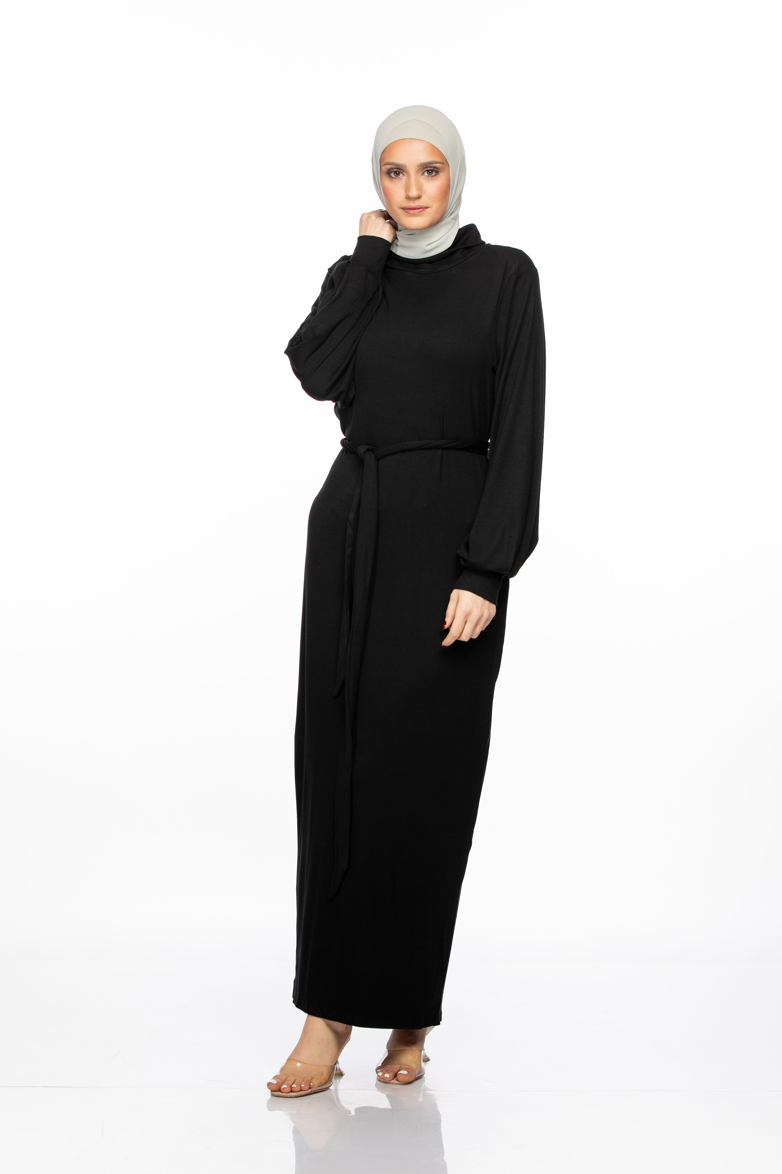 Anisa Ribbed Maxi - Black