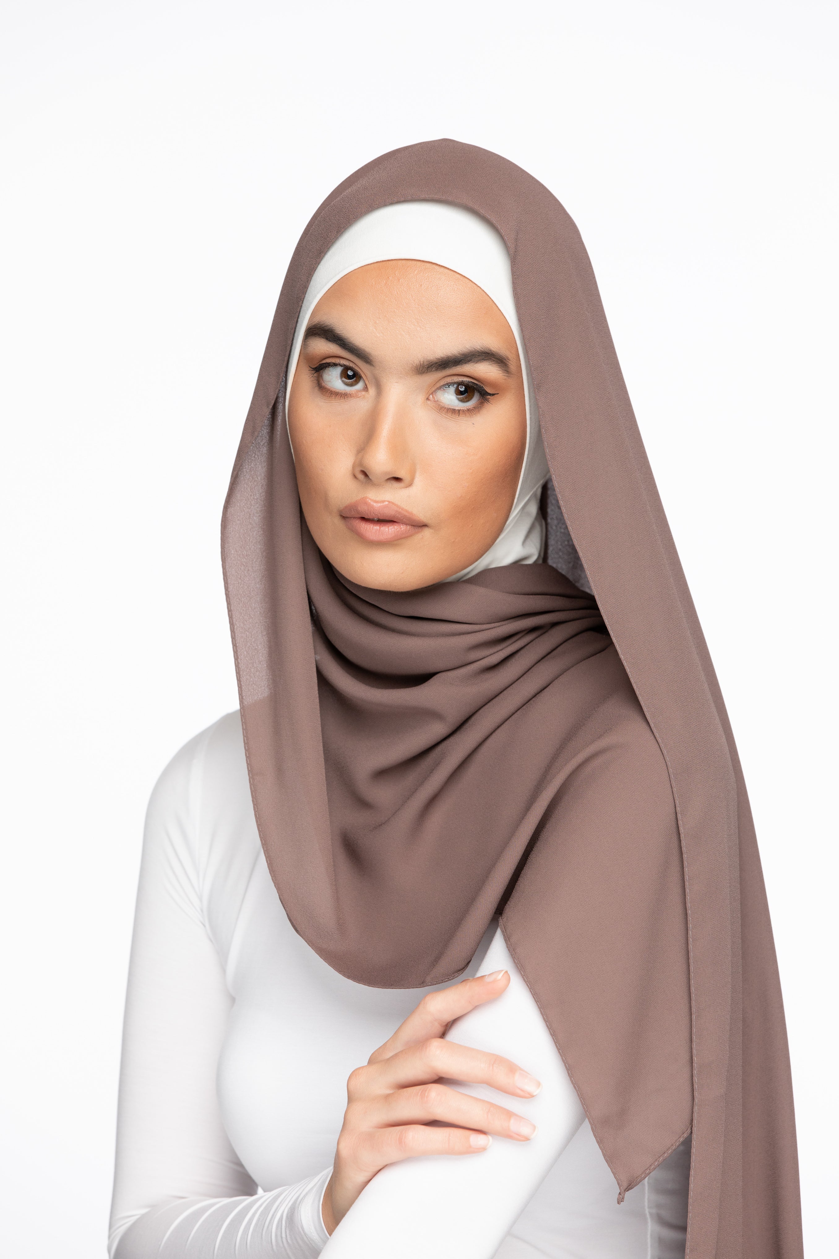 Crêpe Hijab - Dessert Taupe